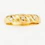 Кольцо из желтого золота 585 пробы c 3 бриллиантами Л31119227 фото 2