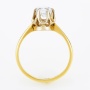 Кольцо из комбинированного золота 750 пробы c 1 бриллиантом Л09090540 фото 3