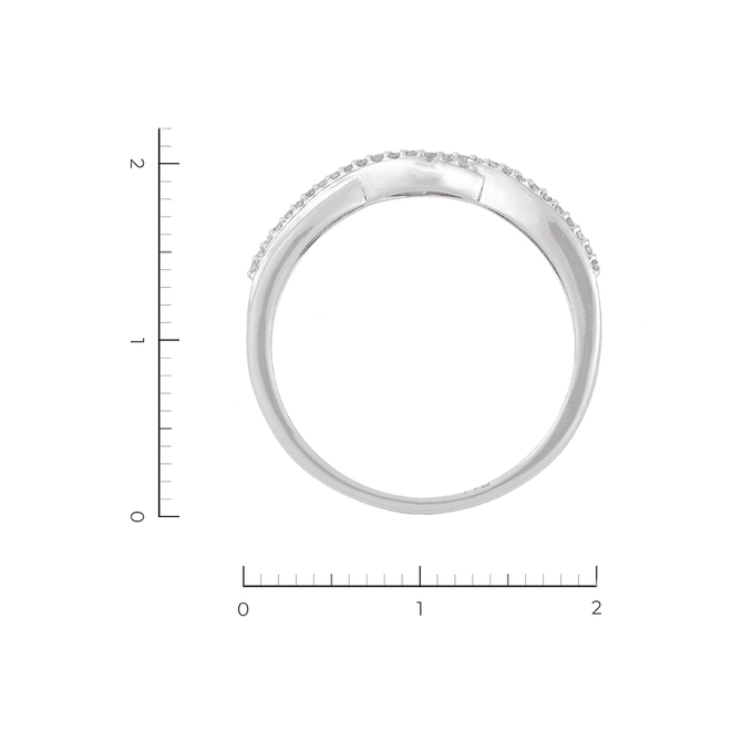 Кольцо из белого золота 585 пробы c 34 бриллиантами, Л 3910 5450 за 15750