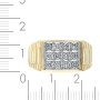 Кольцо печатка из комбинированного золота 585 пробы c 12 бриллиантами Л61002926 фото 4