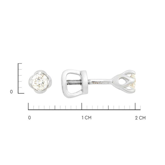 Серьги из золота 585 пробы c бриллиантами, Ц О007 0785 за 71920