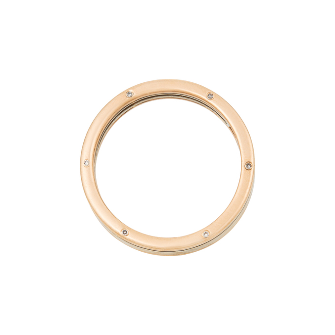 Кольцо обручальное из золота 585 пробы c бриллиантами, Л 4807 3676 за 63920