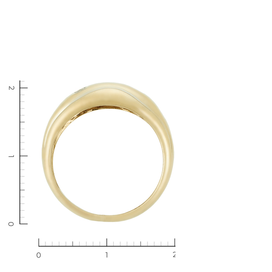 Кольцо из комбинированного золота 585 пробы c 5 бриллиантами, Л54051941 за 27230