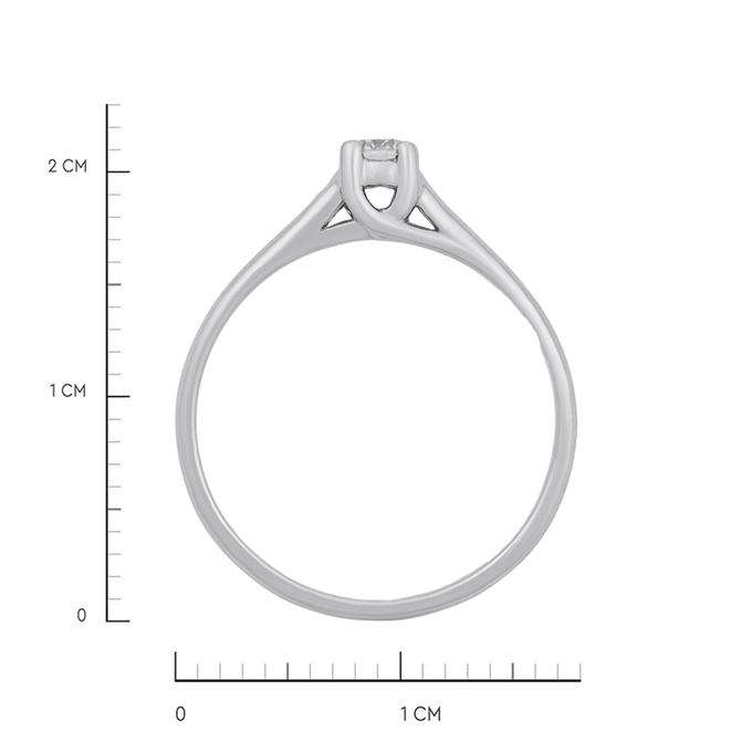 Кольцо из золота 585 пробы c бриллиантом, Л 4306 6246 за 30000