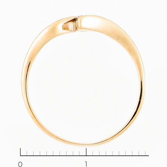 Кольцо из красного золота 585 пробы c 1 бриллиантом, Л12062433 за 5775
