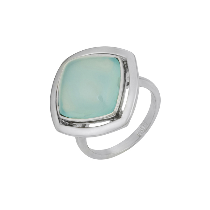 Кольцо из золота 585 пробы c халцедоном