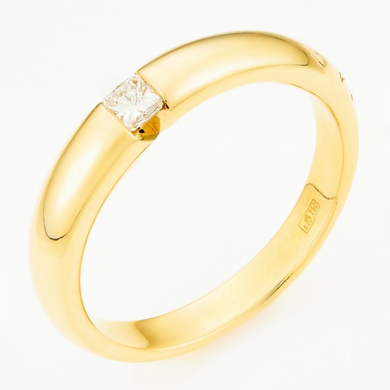 Кольцо из желтого золота 750 пробы c 1 бриллиантом, Л63017150 за 85950