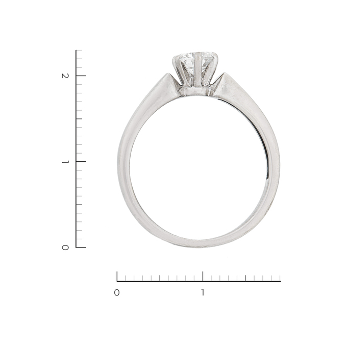 Кольцо из белого золота 750 пробы c 1 бриллиантом, Л 6200 5645 за 97900