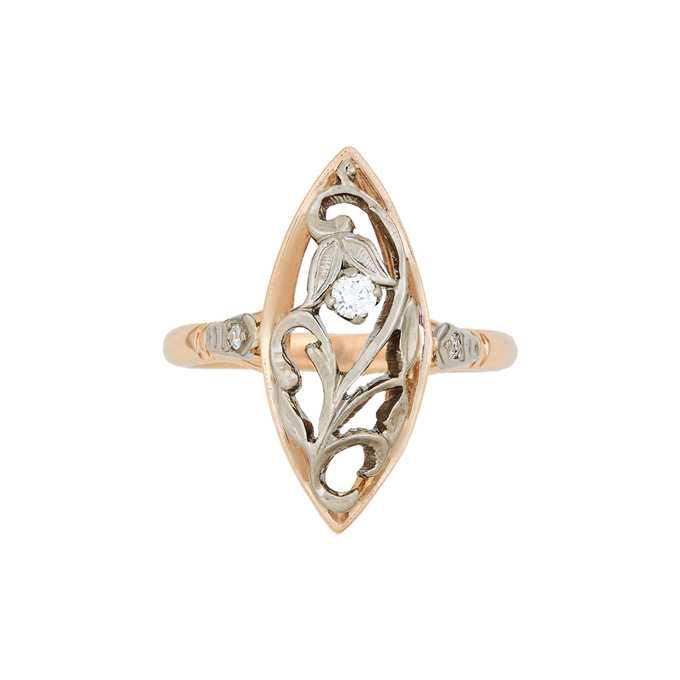 Кольцо из золота 583 пробы c бриллиантами, Л 5703 7760 за 50400