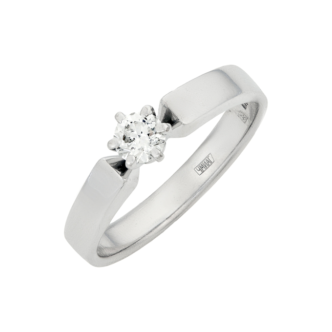 Кольцо из золота 585 пробы c бриллиантом, Л 6602 6387 за 70800