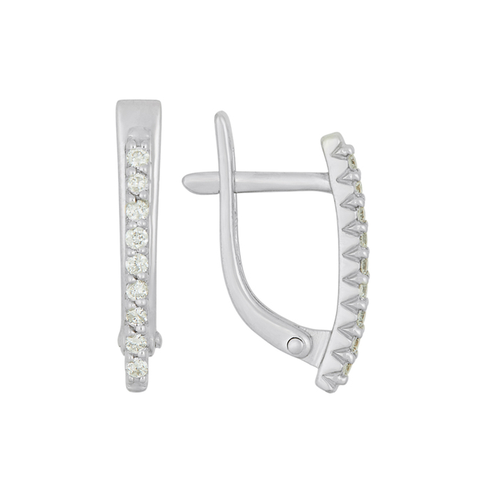 Серьги из золота 585 пробы c бриллиантами, Ц О007 1030 за 18900