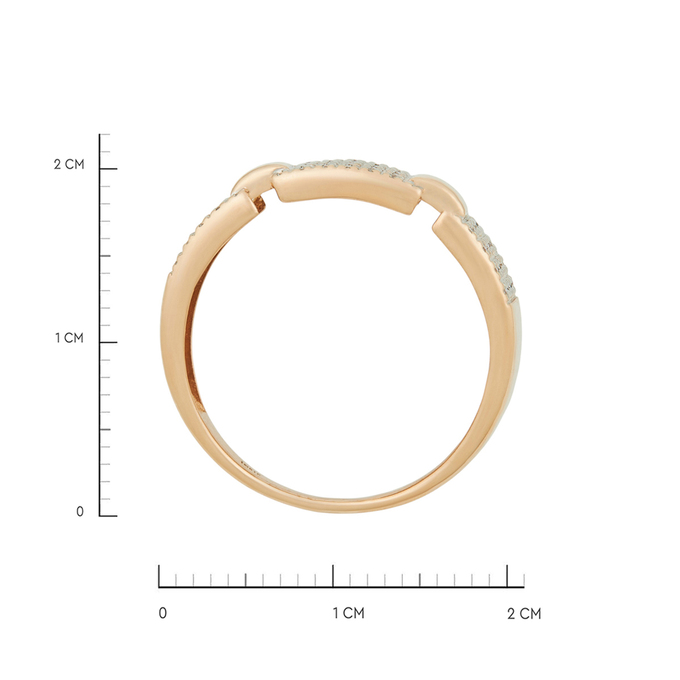 Кольцо из золота 585 пробы c бриллиантами, Л 6102 9969 за 38000