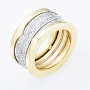 Кольцо из комбинированного золота 750 пробы c 80 бриллиантами Л54040575 фото 1