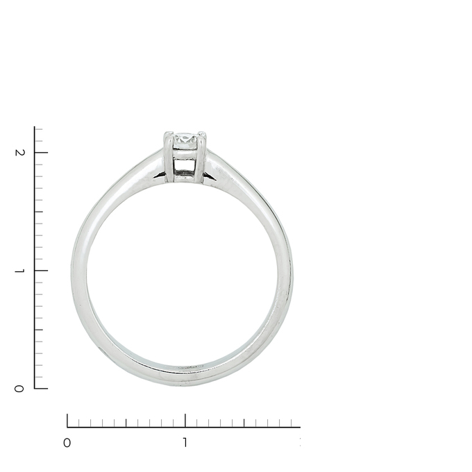 Кольцо из белого золота 585 пробы c 1 бриллиантом, Л 5405 3732 за 39920