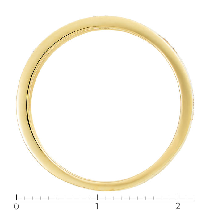 Кольцо из желтого золота 585 пробы c фианитами