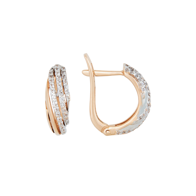 Серьги из золота 585 пробы c фианитами, Л 4608 9570 за 28400