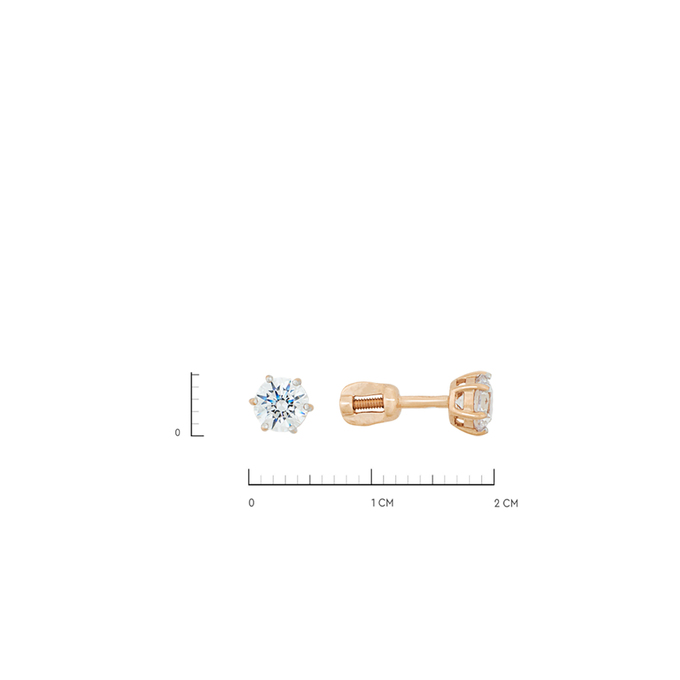 Серьги из золота 585 пробы c фианитами, Л 3207 3488 за 12400