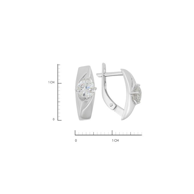 Серьги из золота 585 пробы c фианитами, Л 7303 0343 за 22080