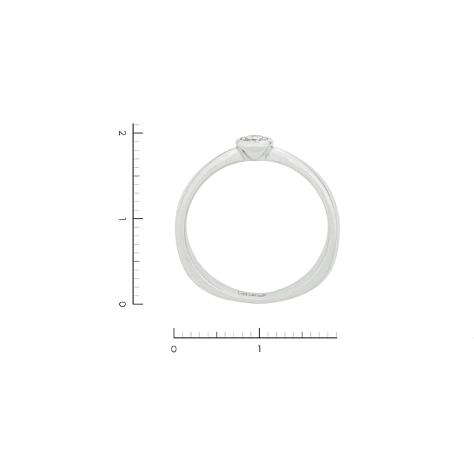 Кольцо из золота 585 пробы c 1 бриллиантом, Л 2810 0072 за 38000