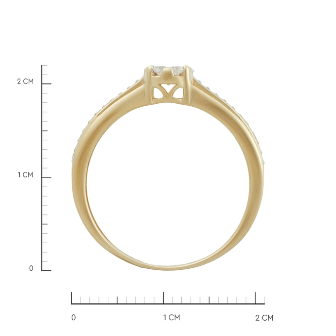 Кольцо из золота 585 пробы c бриллиантами, Л 3208 6554 за 27120