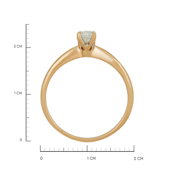 Кольцо из золота 585 пробы c бриллиантом, Л 2913 2147 за 38800
