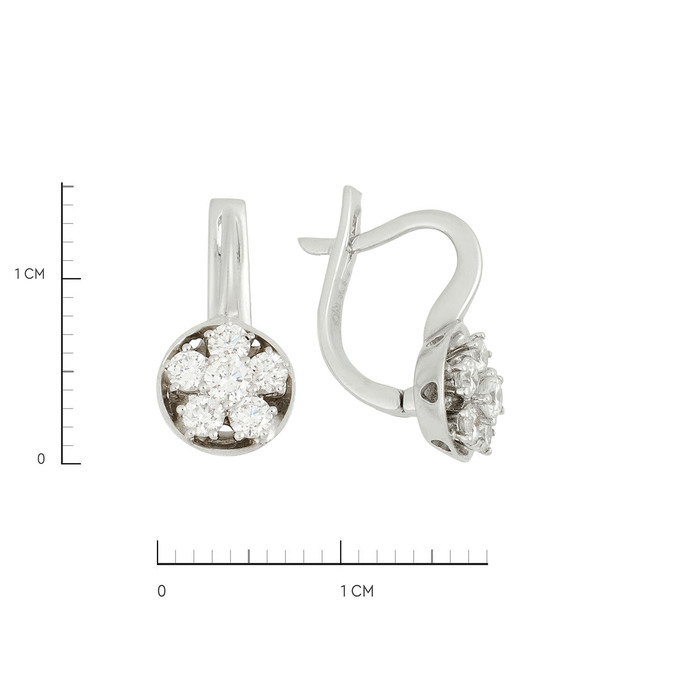 Серьги из золота 750 пробы с бриллиантами, Л 0406 2018 за 79000