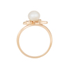 Кольцо из золота 585 пробы c культивированным жемчугом и фианитами