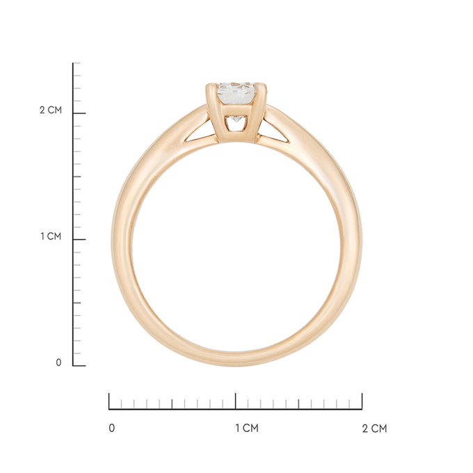 Кольцо из золота 585 пробы c бриллиантом, Л 5804 4233 за 89200