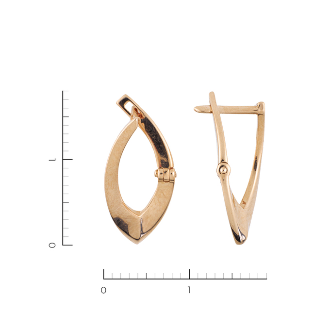 Серьги из красного золота 585 пробы