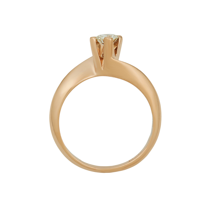 Кольцо из золота 585 пробы c бриллиантом, Л 2509 0127 за 88200