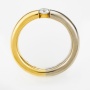Кольцо из комбинированного золота 750 пробы c 1 бриллиантом Л04063981 фото 3
