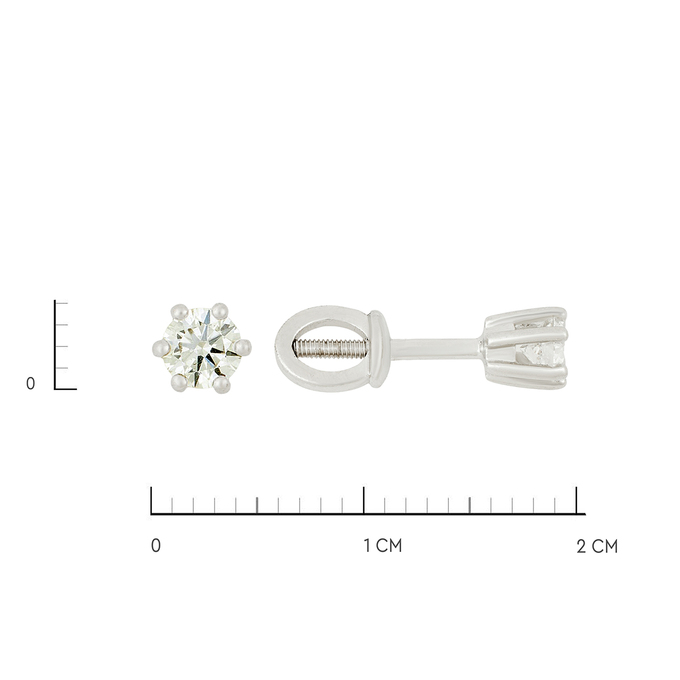 Серьги из золота 585 пробы c бриллиантами, Ц О007 2047 за 89000