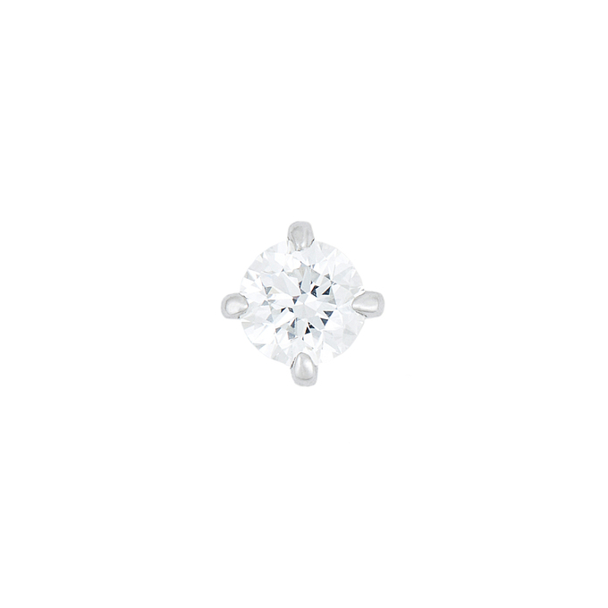 Серьга из золота 585 пробы c 1 бриллиантом