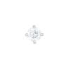 Серьга из золота 585 пробы c 1 бриллиантом