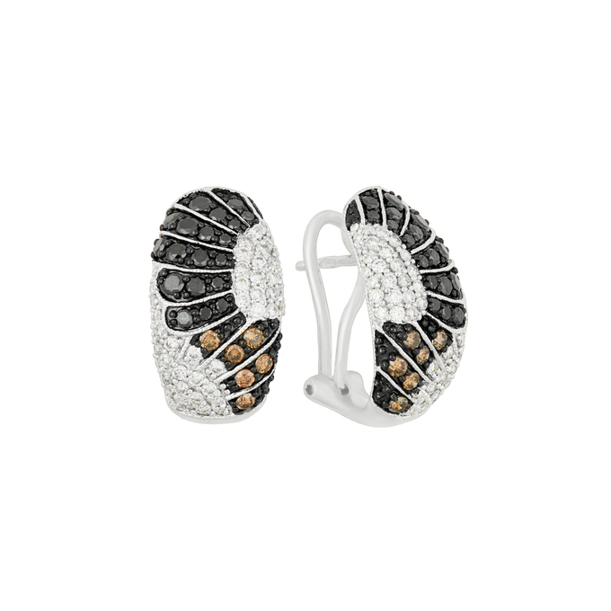 Серьги из золота 585 пробы c бриллиантами, Ц О007 0727 за 112000