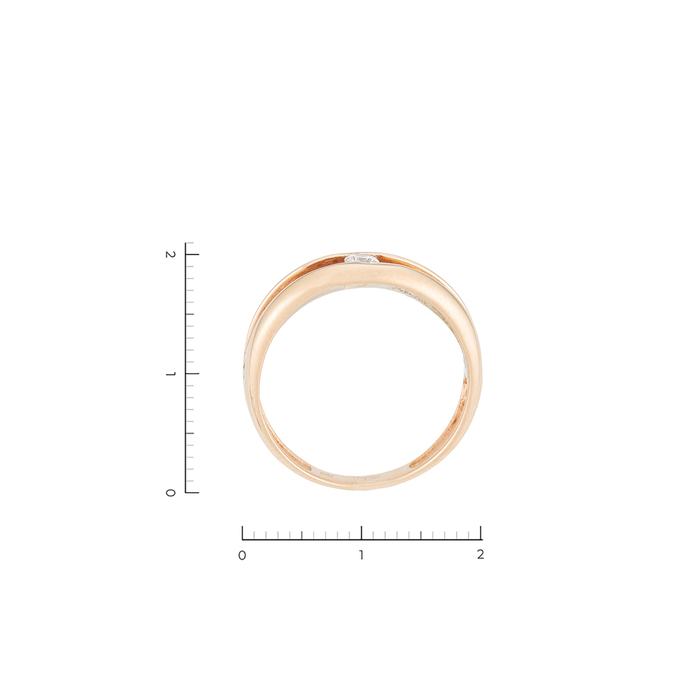 Кольцо из золота 585 пробы c 17 фианитами, Л 7502 0150 за 25200