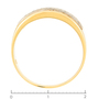 Кольцо из комбинированного золота 750 пробы c фианитами Л24123187 фото 4