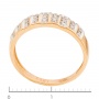 Кольцо из комбинированного золота 585 пробы c 25 бриллиантами Л19106021 фото 3