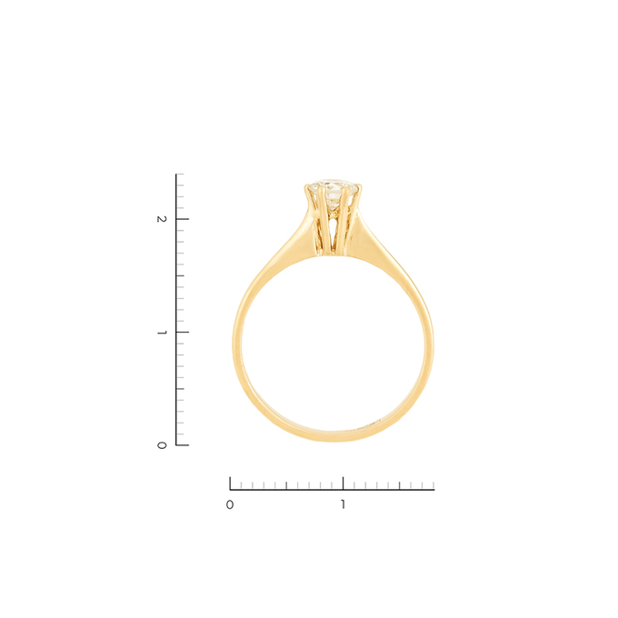Кольцо из желтого золота 750 пробы c 1 бриллиантом, Л 4709 5732 за 65520