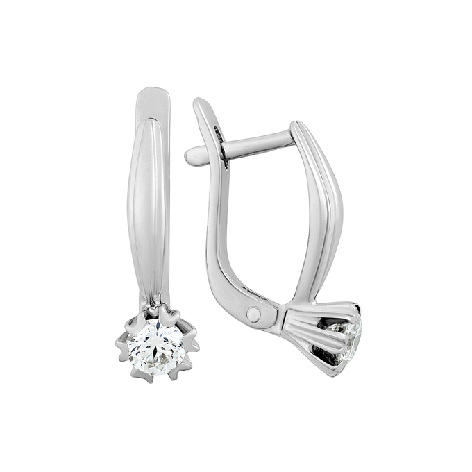 Серьги из золота 585 пробы c бриллиантами, К 0000 3325 за 96500