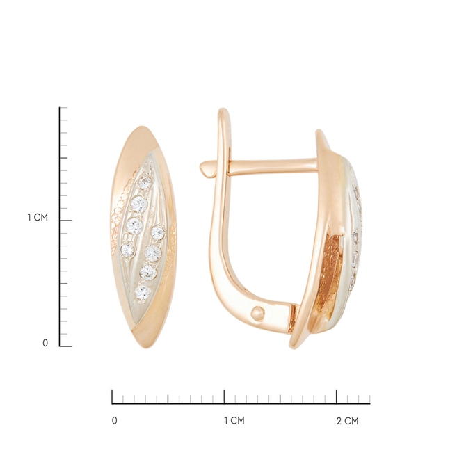 Серьги из золота 585 пробы c фианитами, Л 5103 9782 за 29280