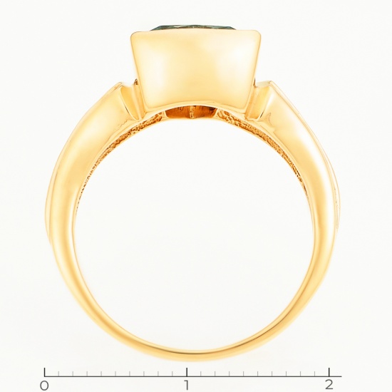 Кольцо из красного золота 585 пробы c 1 топазом и фианитами, Л09101864 за 19935