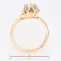Кольцо из комбинированного золота 583 пробы c 1 бриллиантом Л43049492 фото 4