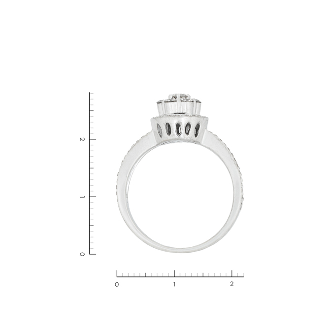 Кольцо из золота 585 пробы c 87 бриллиантами, Л 3013 3951 за 76200