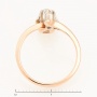Кольцо из комбинированного золота 583 пробы c 2 бриллиантами Л32073543 фото 4