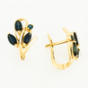 Серьги из золота 585 пробы c 8 сапфирами