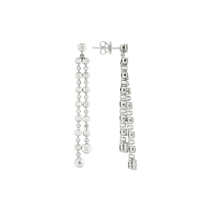 Серьги из золота 585 пробы с бриллиантами, Ц О007 4125 за 134000
