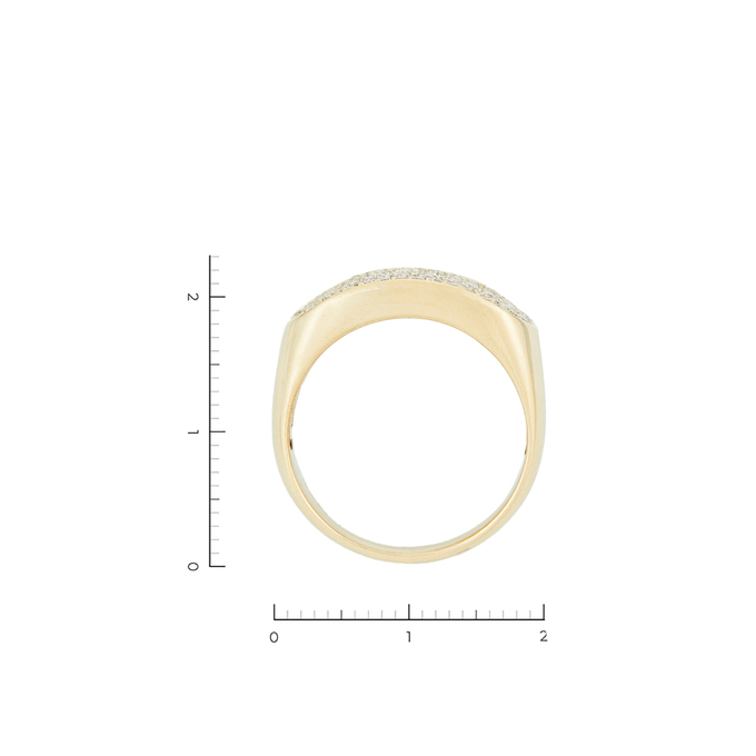 Кольцо из золота 585 пробы c 93 бриллиантами