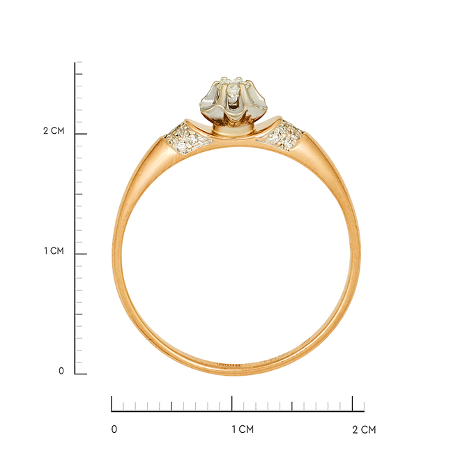 Кольцо из золота 585 пробы c бриллиантами, Л 3106 4156 за 31200