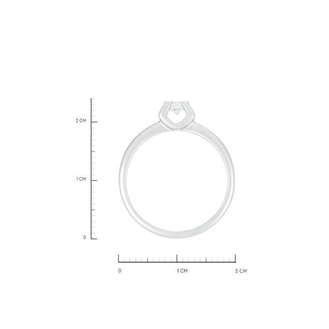 Кольцо из золота 585 пробы c 1 бриллиантом